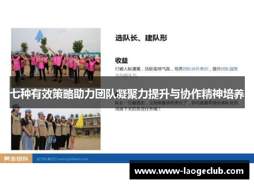 七种有效策略助力团队凝聚力提升与协作精神培养