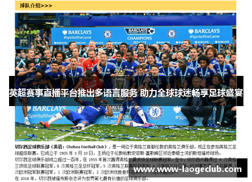 英超赛事直播平台推出多语言服务 助力全球球迷畅享足球盛宴
